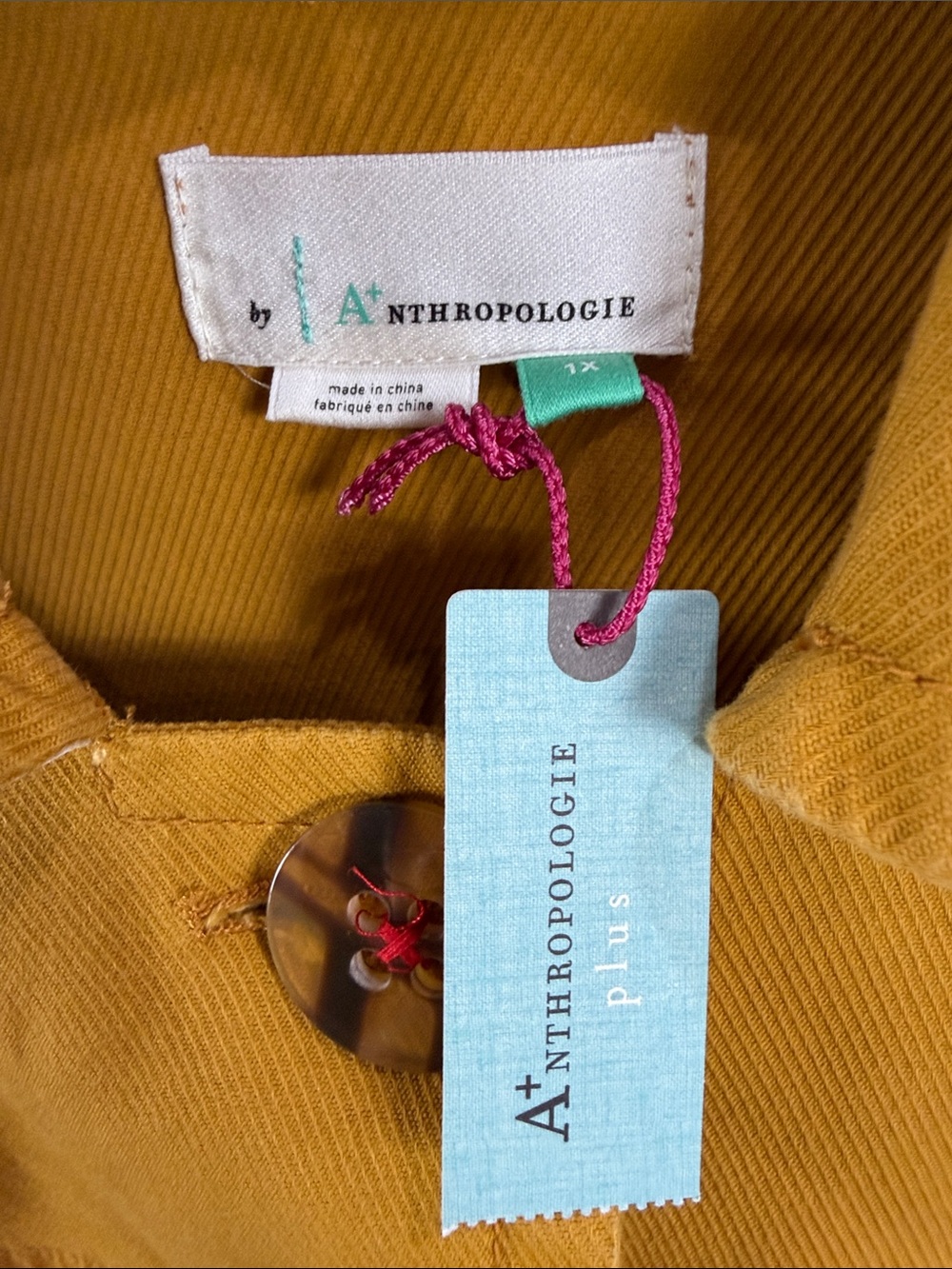 Anthropologie Plus,Size 1X,Mustard Bell-Sleeve Jacket - Picture 5 of 17